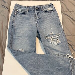 American Eagle Outfitters Light Blue Distressed Boyfriend Jeans